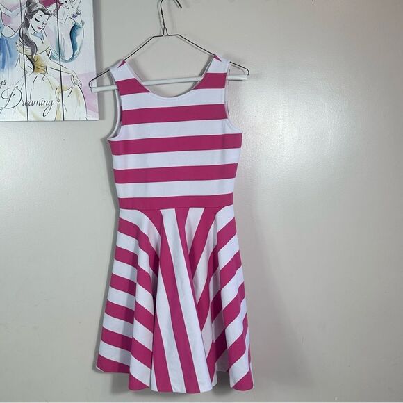 Polo by Ralph Lauren Pink and White Fit and Flare Dress - Picture 1 of 9